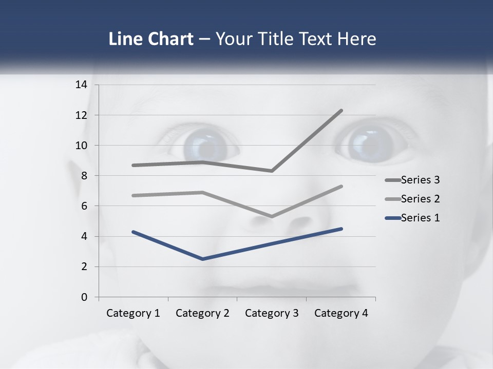 A Baby With Blue Eyes Is Looking At The Camera PowerPoint Template