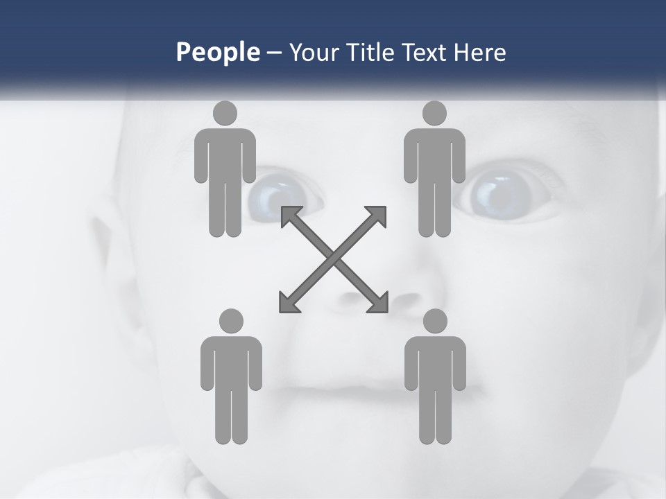 A Baby With Blue Eyes Is Looking At The Camera PowerPoint Template