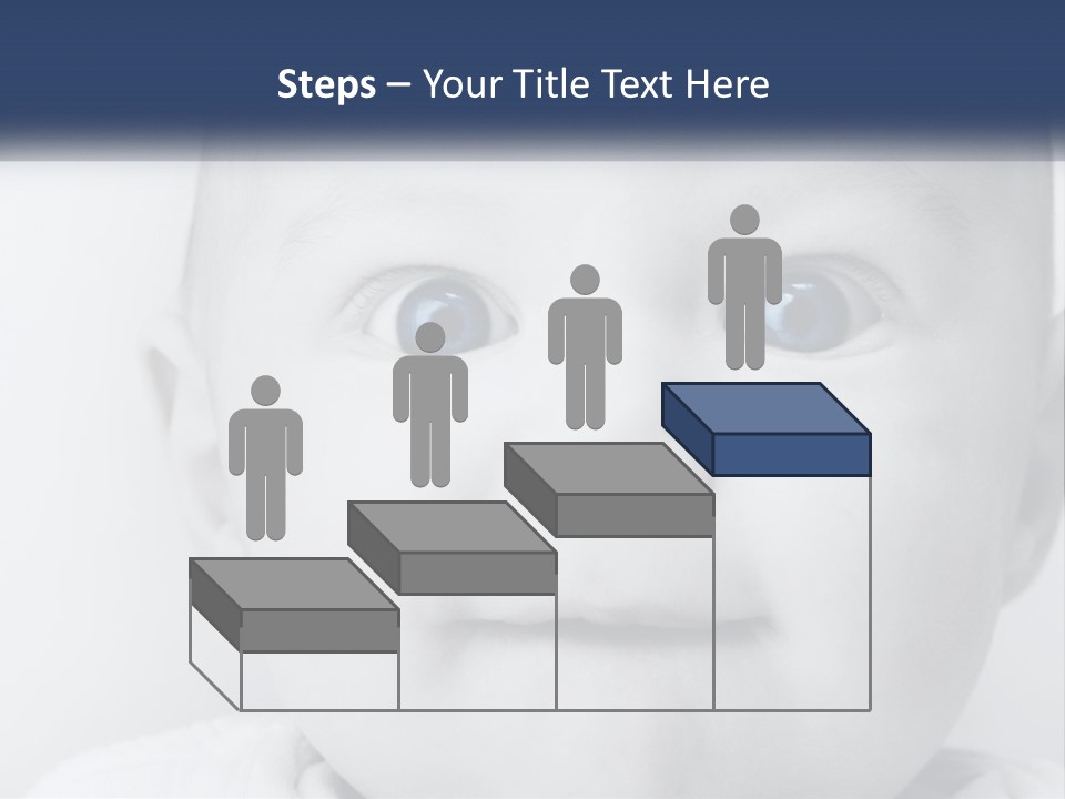A Baby With Blue Eyes Is Looking At The Camera PowerPoint Template