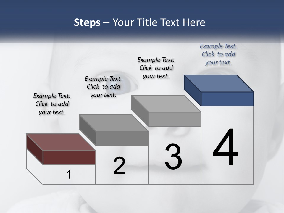 A Baby With Blue Eyes Is Looking At The Camera PowerPoint Template