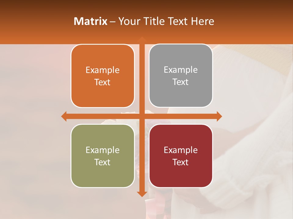 A Pregnant Woman Holding A Bouquet Of Flowers PowerPoint Template