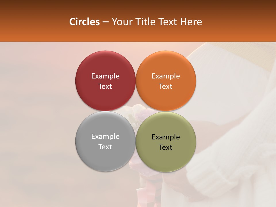 A Pregnant Woman Holding A Bouquet Of Flowers PowerPoint Template