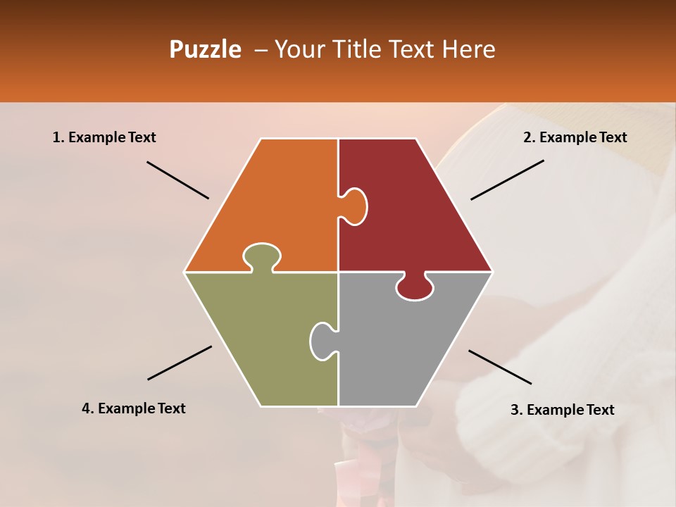 A Pregnant Woman Holding A Bouquet Of Flowers PowerPoint Template