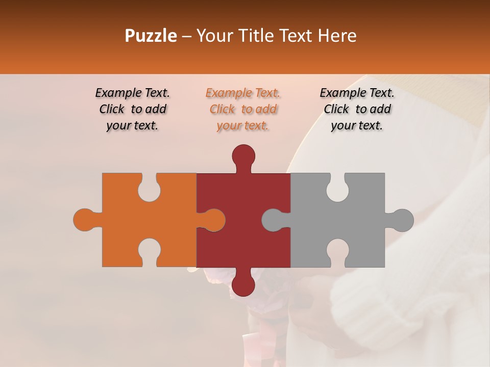 A Pregnant Woman Holding A Bouquet Of Flowers PowerPoint Template