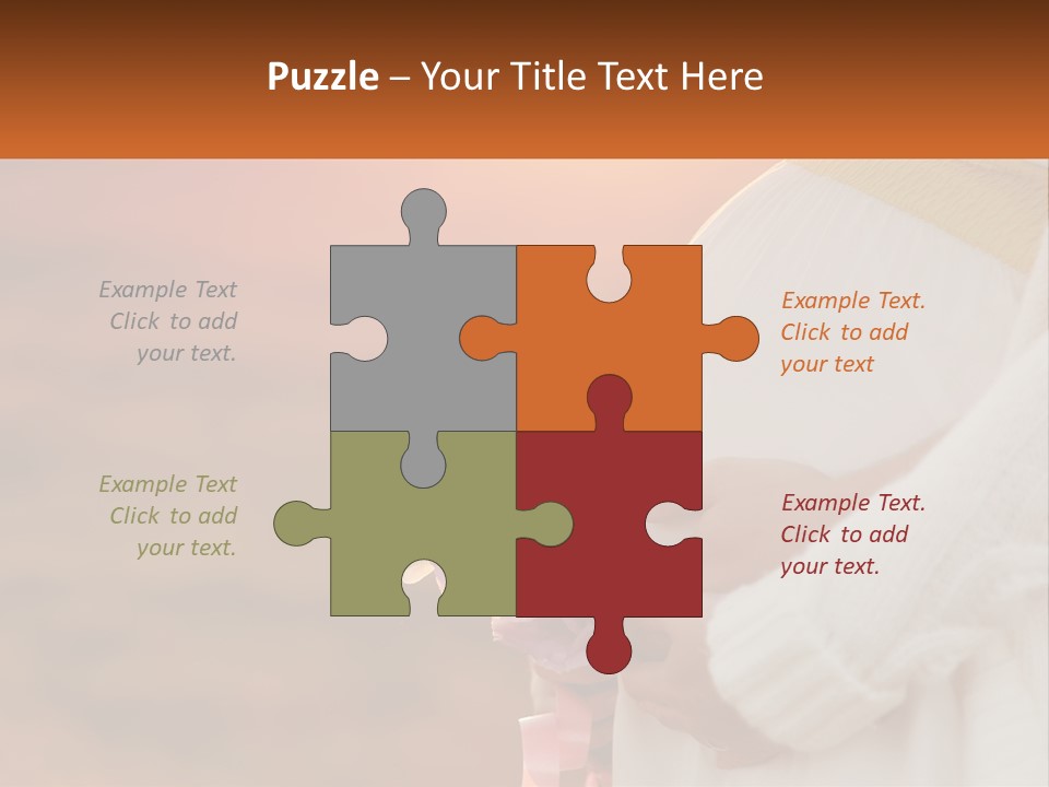 A Pregnant Woman Holding A Bouquet Of Flowers PowerPoint Template