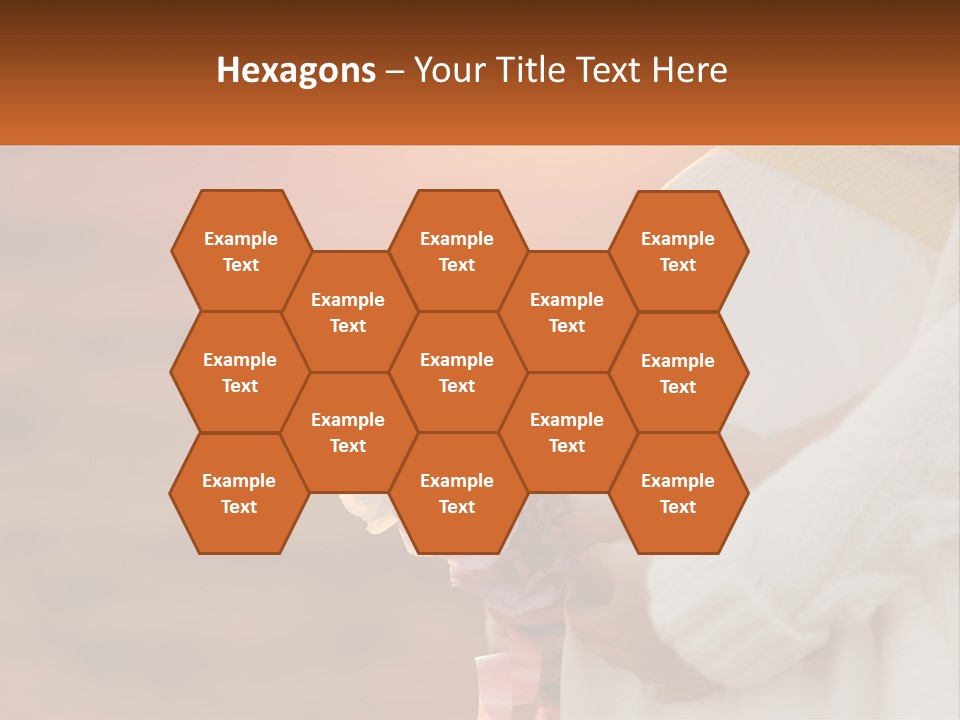 A Pregnant Woman Holding A Bouquet Of Flowers PowerPoint Template