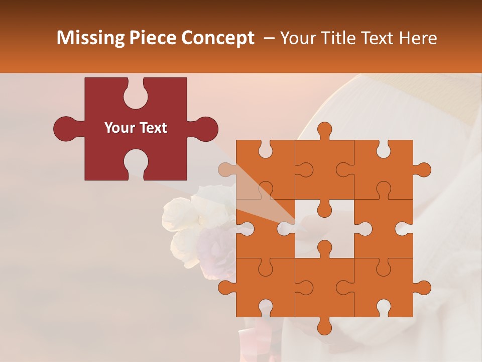 A Pregnant Woman Holding A Bouquet Of Flowers PowerPoint Template