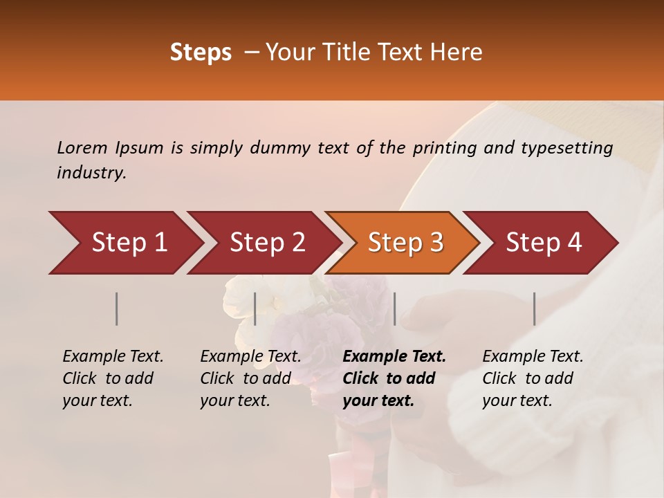 A Pregnant Woman Holding A Bouquet Of Flowers PowerPoint Template