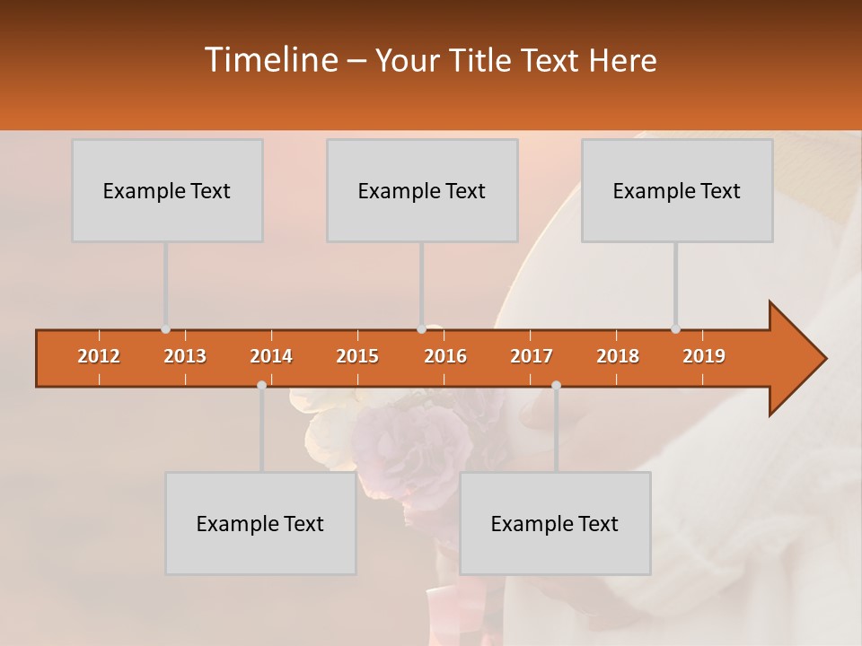 A Pregnant Woman Holding A Bouquet Of Flowers PowerPoint Template