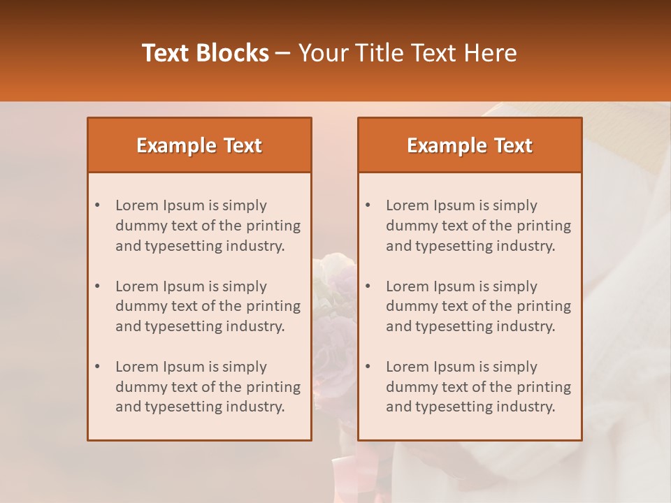 A Pregnant Woman Holding A Bouquet Of Flowers PowerPoint Template