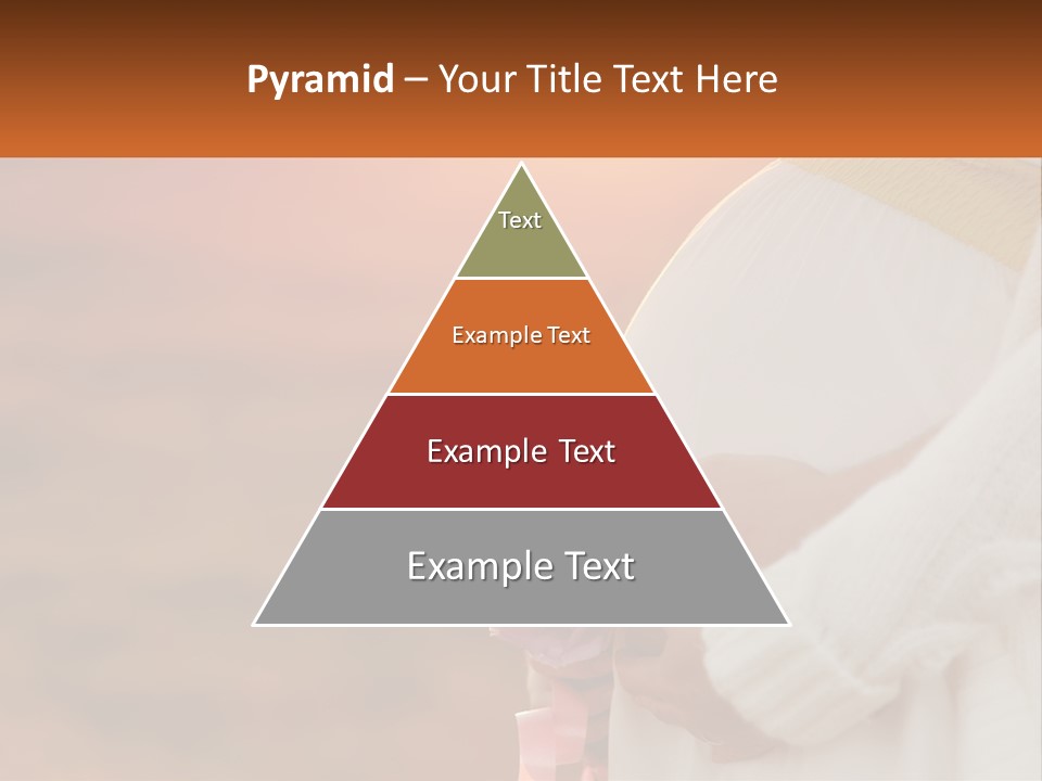 A Pregnant Woman Holding A Bouquet Of Flowers PowerPoint Template