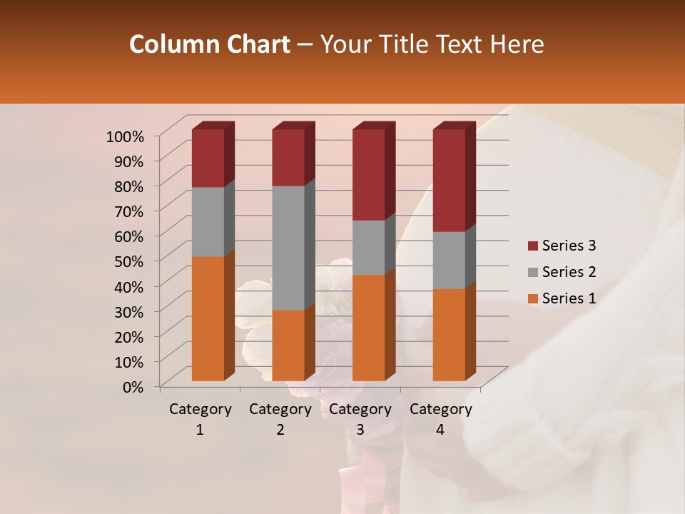 A Pregnant Woman Holding A Bouquet Of Flowers PowerPoint Template