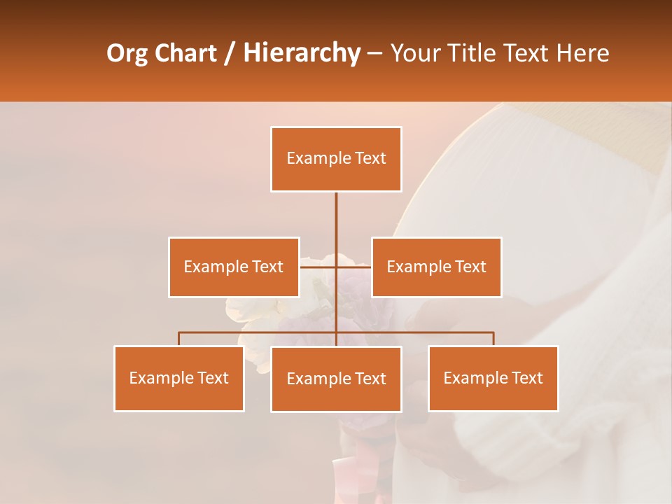 A Pregnant Woman Holding A Bouquet Of Flowers PowerPoint Template