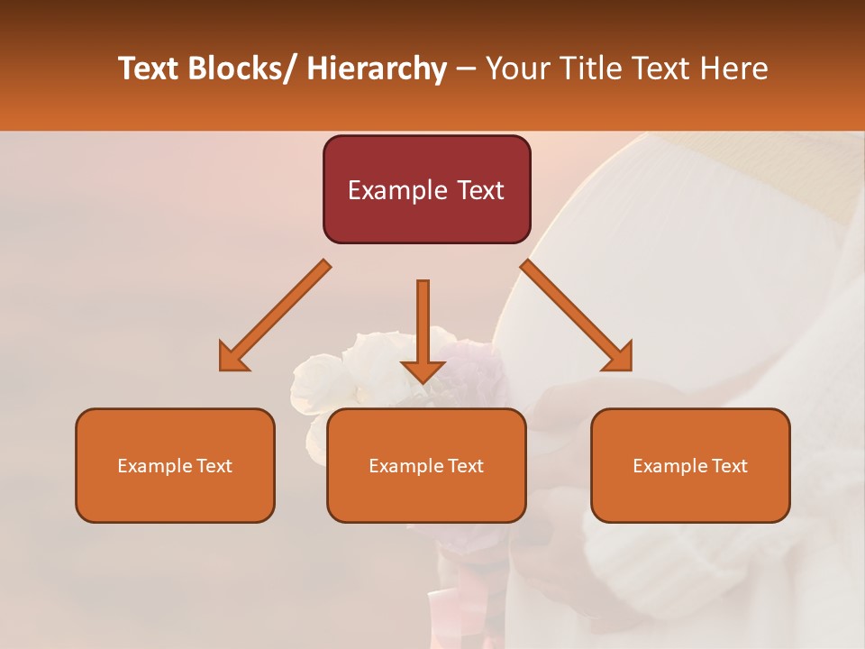 A Pregnant Woman Holding A Bouquet Of Flowers PowerPoint Template