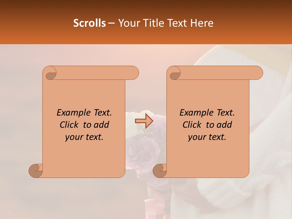 A Pregnant Woman Holding A Bouquet Of Flowers PowerPoint Template