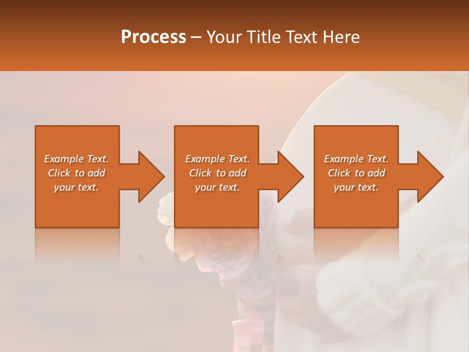 A Pregnant Woman Holding A Bouquet Of Flowers PowerPoint Template