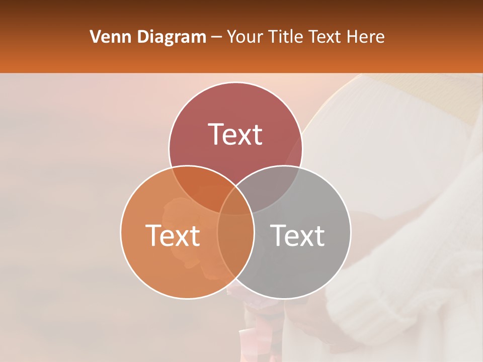 A Pregnant Woman Holding A Bouquet Of Flowers PowerPoint Template