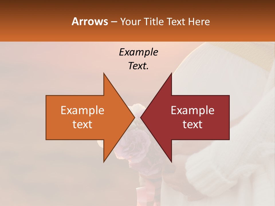 A Pregnant Woman Holding A Bouquet Of Flowers PowerPoint Template