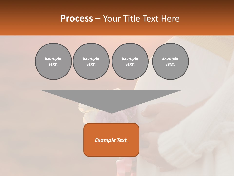 A Pregnant Woman Holding A Bouquet Of Flowers PowerPoint Template