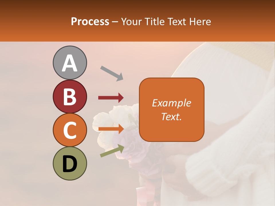 A Pregnant Woman Holding A Bouquet Of Flowers PowerPoint Template