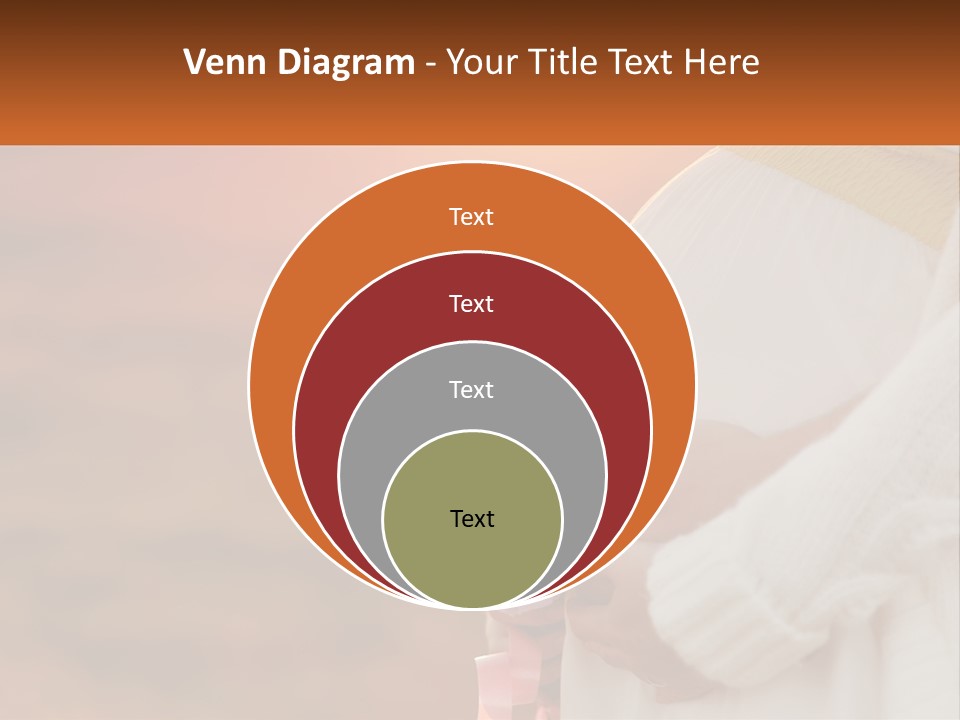 A Pregnant Woman Holding A Bouquet Of Flowers PowerPoint Template