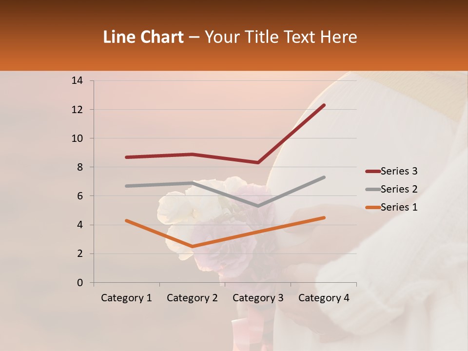 A Pregnant Woman Holding A Bouquet Of Flowers PowerPoint Template