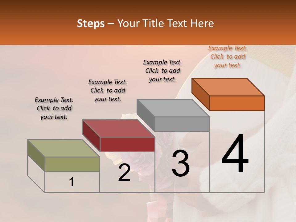 A Pregnant Woman Holding A Bouquet Of Flowers PowerPoint Template