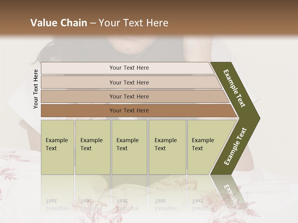 A Woman In Bed With Her Head In Her Hands PowerPoint Template