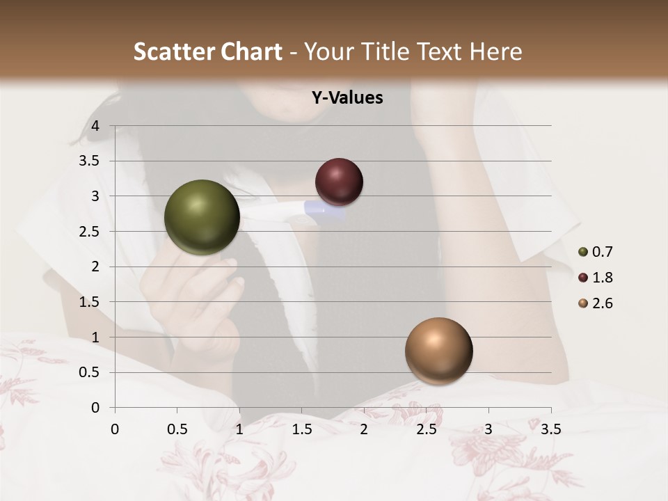 A Woman In Bed With Her Head In Her Hands PowerPoint Template