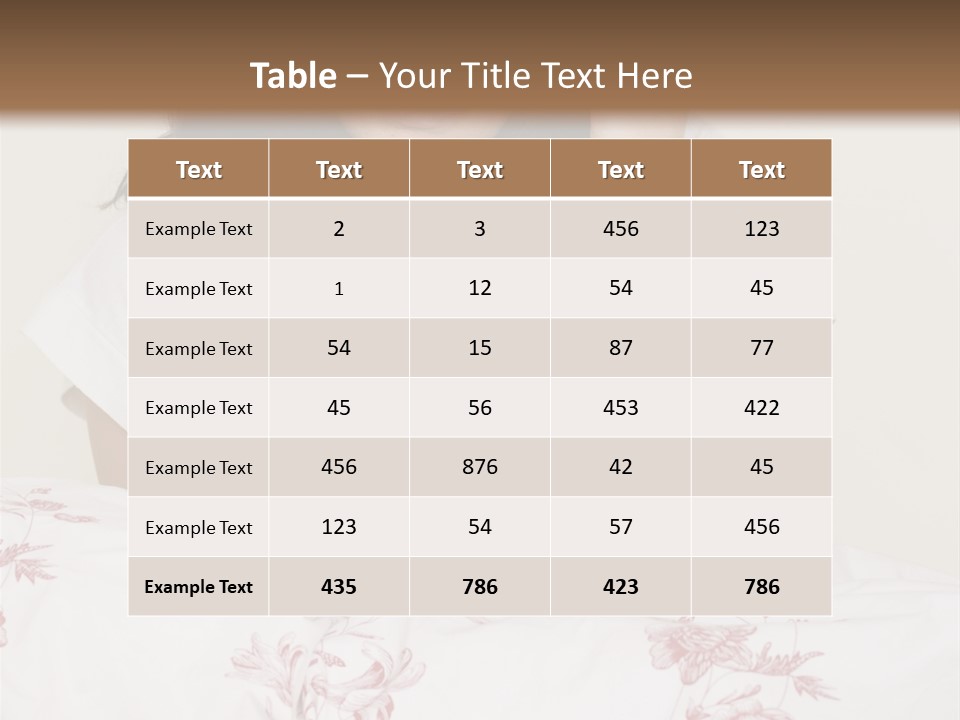 A Woman In Bed With Her Head In Her Hands PowerPoint Template