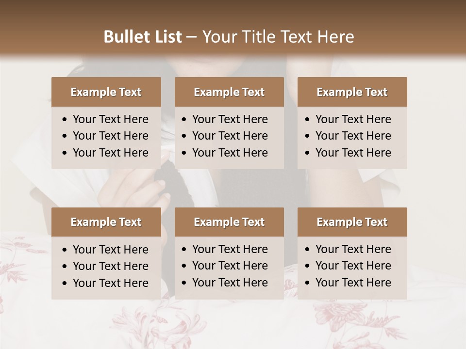 A Woman In Bed With Her Head In Her Hands PowerPoint Template