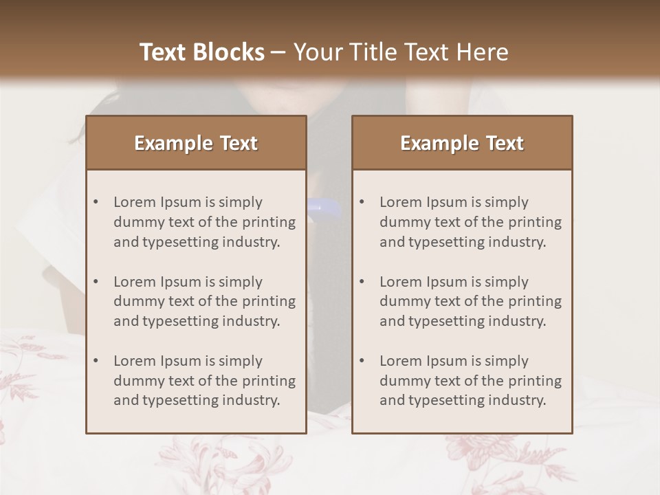 A Woman In Bed With Her Head In Her Hands PowerPoint Template