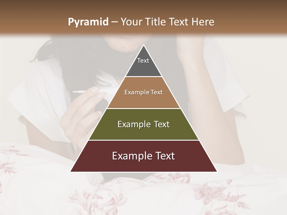 A Woman In Bed With Her Head In Her Hands PowerPoint Template