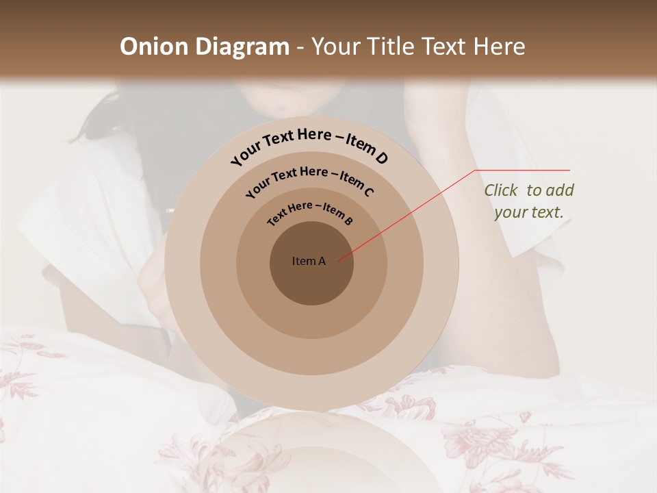 A Woman In Bed With Her Head In Her Hands PowerPoint Template