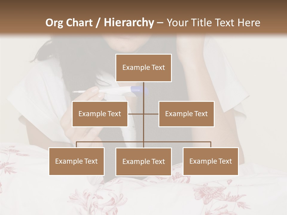 A Woman In Bed With Her Head In Her Hands PowerPoint Template