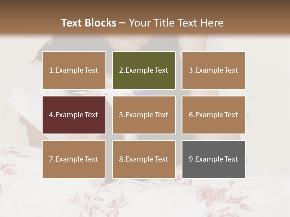 A Woman In Bed With Her Head In Her Hands PowerPoint Template