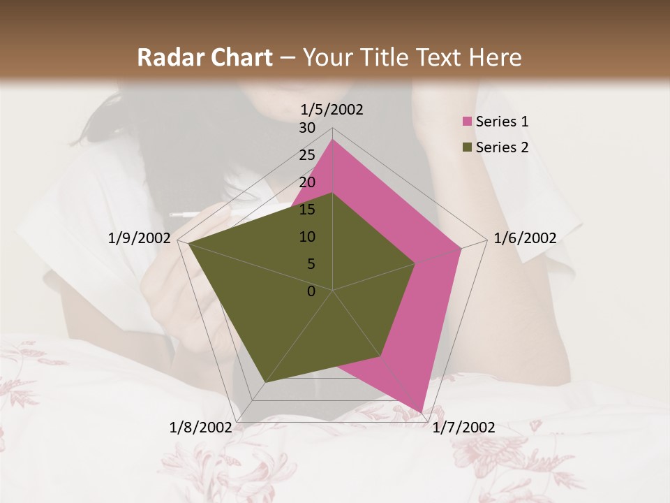 A Woman In Bed With Her Head In Her Hands PowerPoint Template