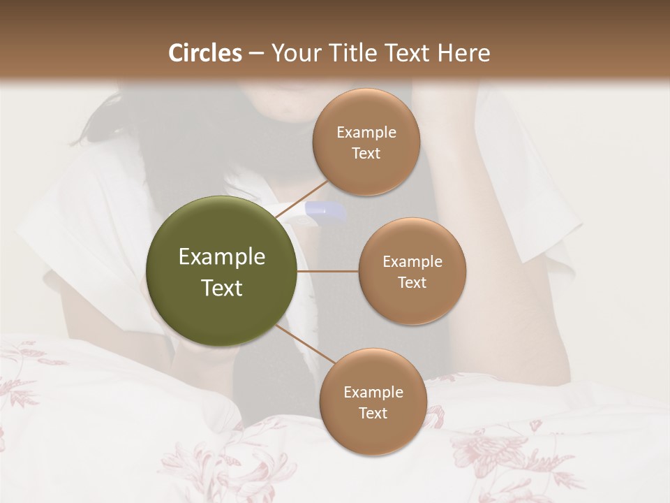 A Woman In Bed With Her Head In Her Hands PowerPoint Template