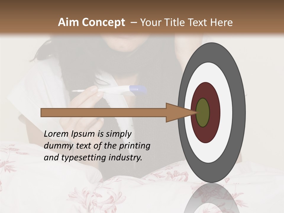 A Woman In Bed With Her Head In Her Hands PowerPoint Template