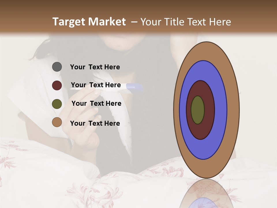 A Woman In Bed With Her Head In Her Hands PowerPoint Template