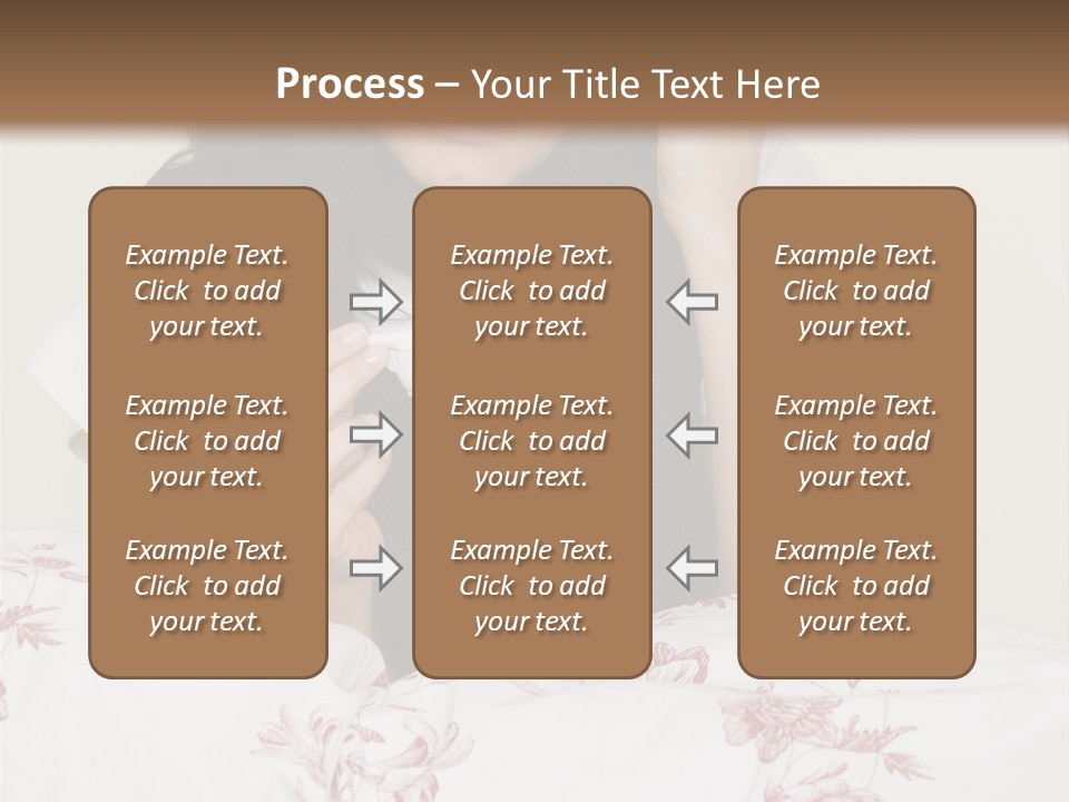 A Woman In Bed With Her Head In Her Hands PowerPoint Template