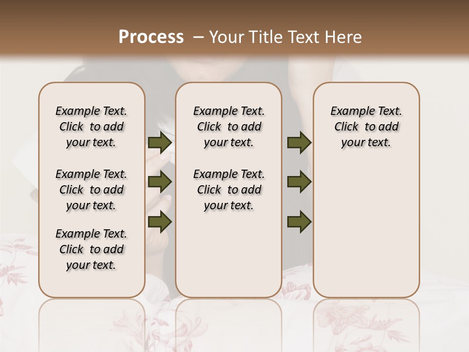 A Woman In Bed With Her Head In Her Hands PowerPoint Template