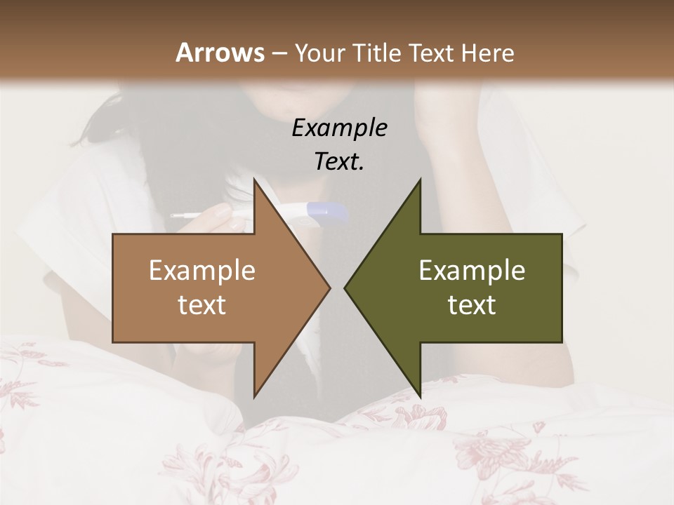 A Woman In Bed With Her Head In Her Hands PowerPoint Template