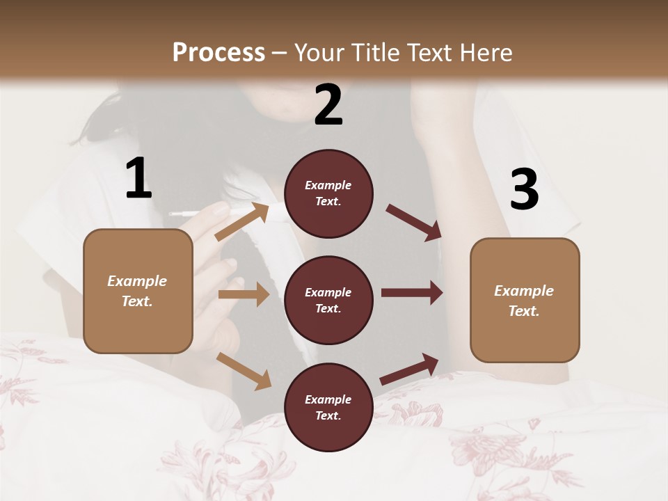 A Woman In Bed With Her Head In Her Hands PowerPoint Template