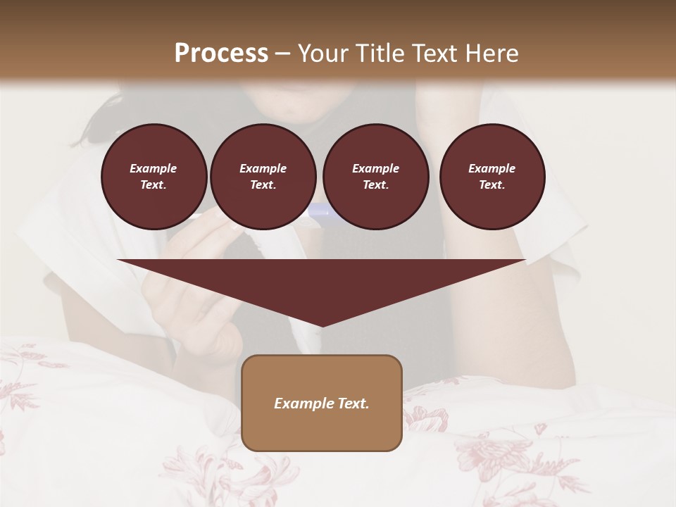 A Woman In Bed With Her Head In Her Hands PowerPoint Template