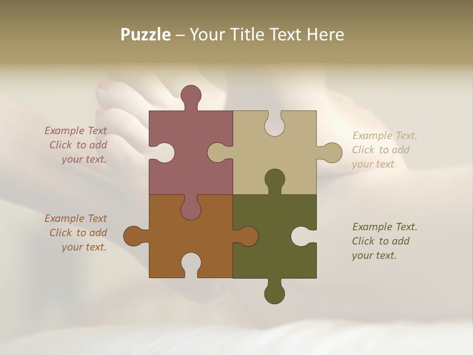 A Woman's Feet With Pink Nail Polish On Them PowerPoint Template