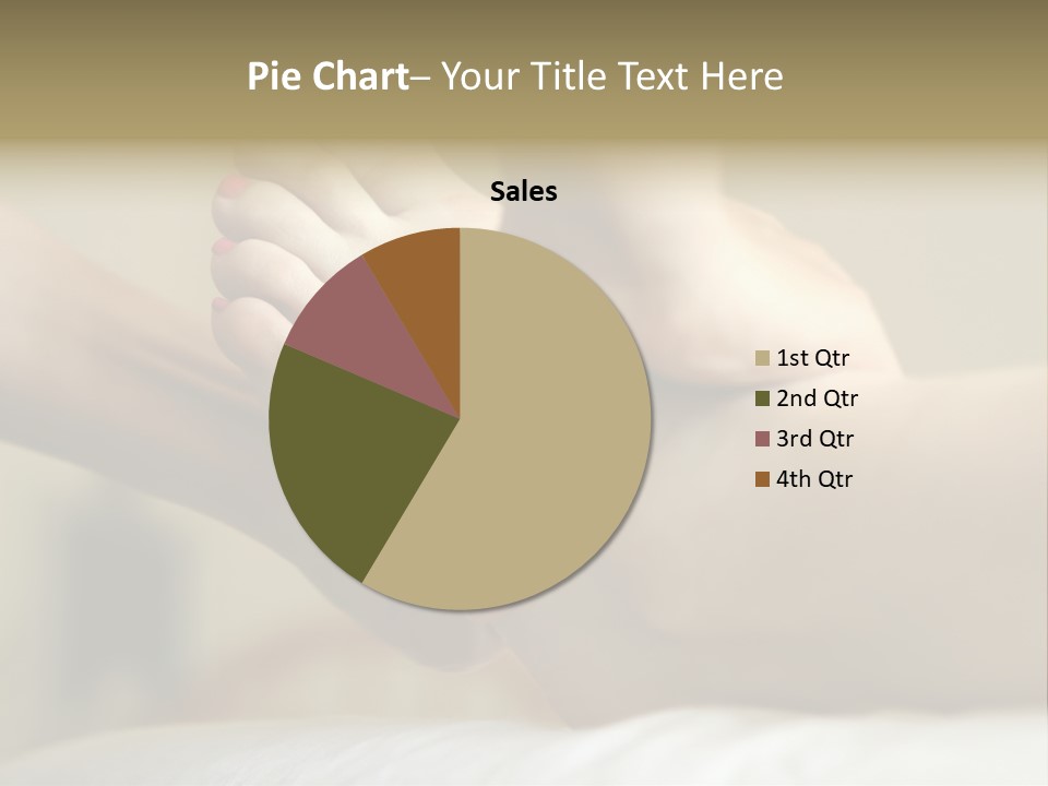 A Woman's Feet With Pink Nail Polish On Them PowerPoint Template