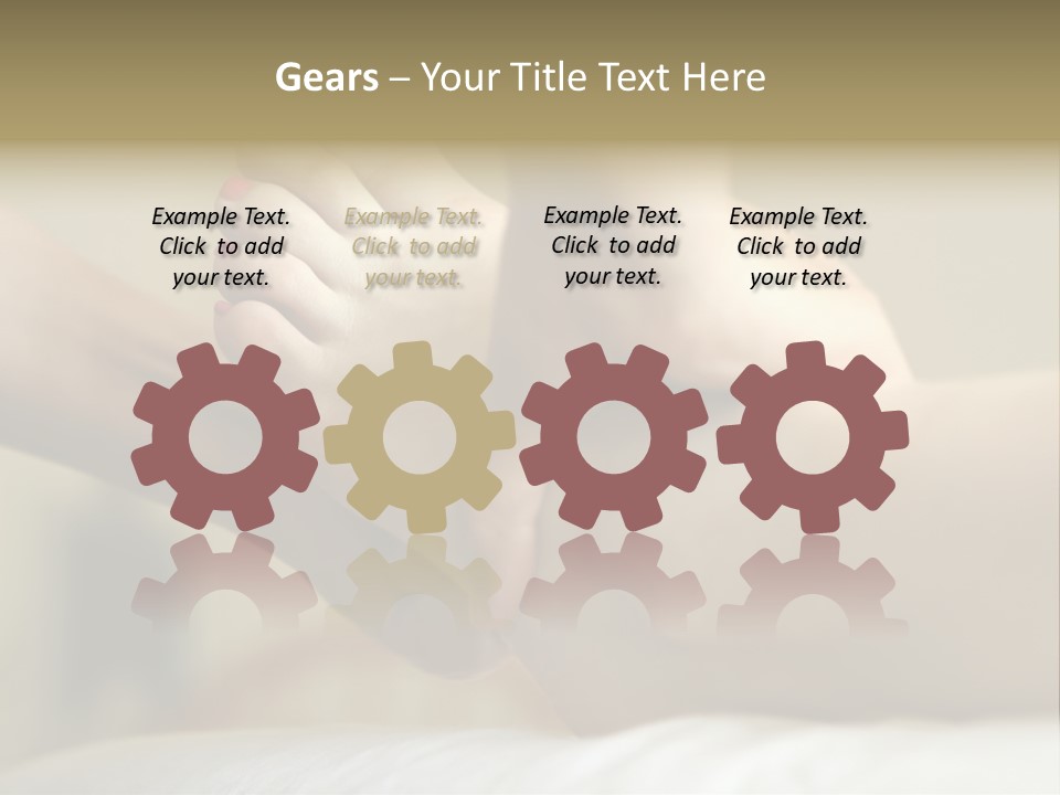 A Woman's Feet With Pink Nail Polish On Them PowerPoint Template