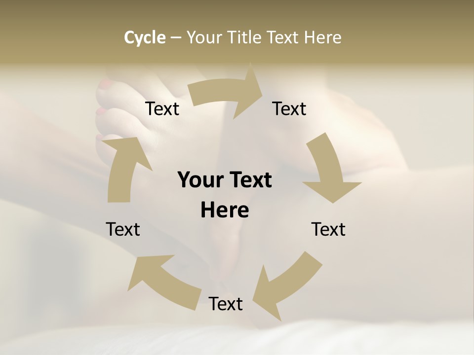 A Woman's Feet With Pink Nail Polish On Them PowerPoint Template