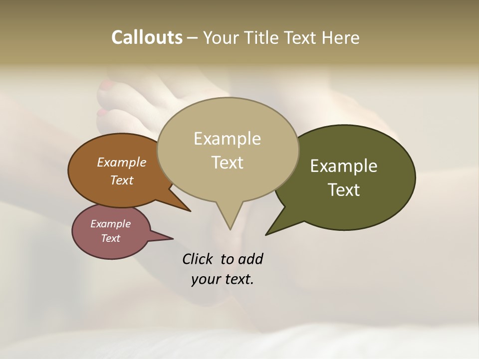 A Woman's Feet With Pink Nail Polish On Them PowerPoint Template